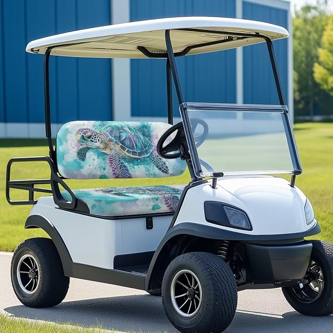 Fashion Print Golf Cart Seat Covers 2 Passenger Golf Cart Backrest Cover Golf - Image 3