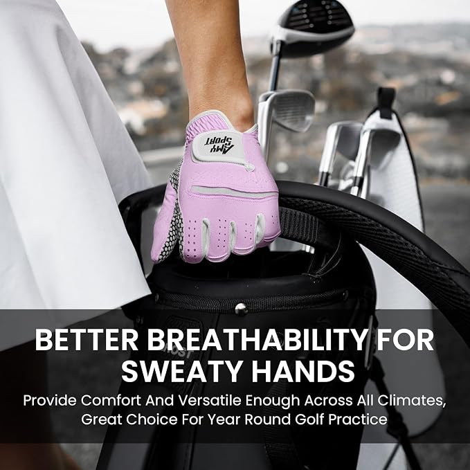 Amy Sport Golf Gloves Women's Upgrade Rain Grip Left Hand Weathersof Value 2 - Image 5