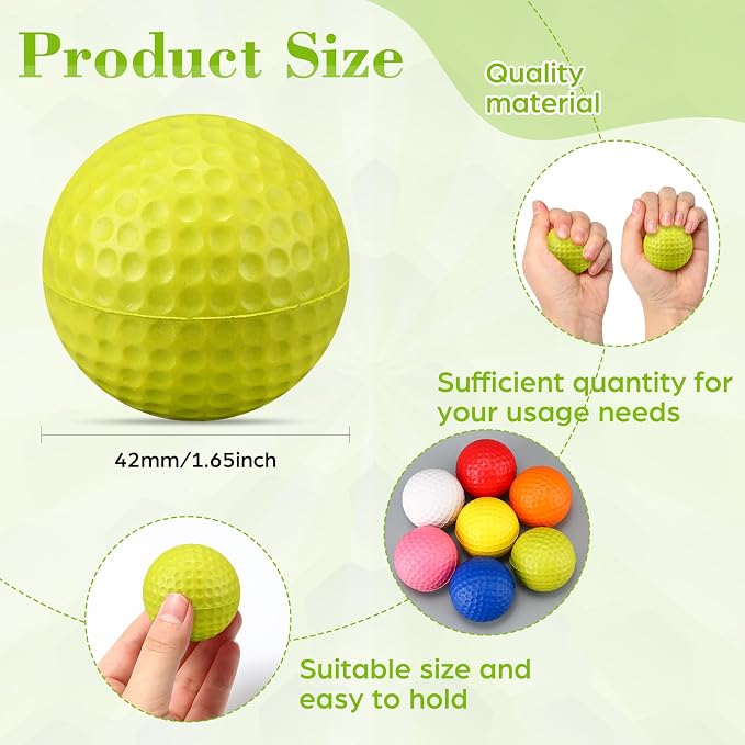 12 Pcs Foam Golf Practice Balls Soft Foam Balls - Image 2
