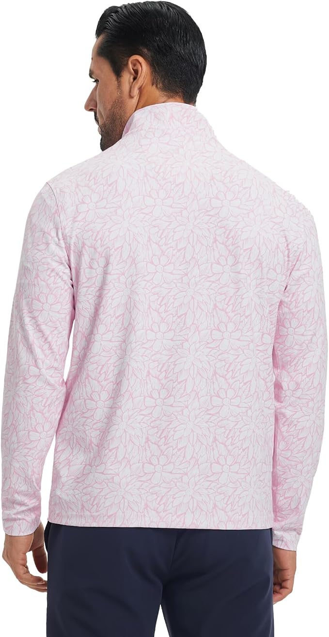 M MAELREG Quarter Zip Golf Pullover Men Dry Fit Long Sleeve Performance Wicking - Image 5