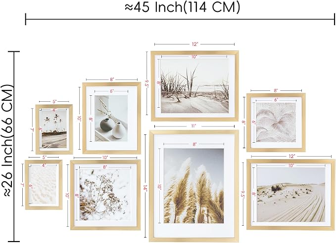 ArtbyHannah Gallery Wall Frame Set, 8 Pack Picture Frames Collage Wall Decor - Image 4