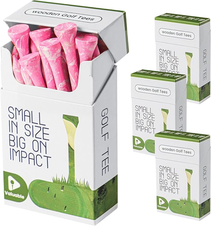 Amy Sport Colorful Golf Tees Wooden 3 1/4 2 3/4 Inch Value 18/72/180 Pack by AmySport