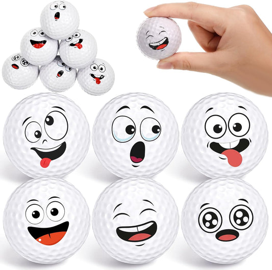 12 Pcs Mini Face Stress Balls for Boys Girls Sport Funny Face Squeeze Foam Balls for Stress and Anxiety Relief for Party Favors Birthday Gift Decoration(Golf)