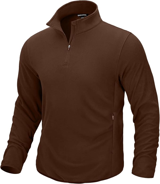 G Gradual Mens Quarter Zip Pullover Fleece by GGradual