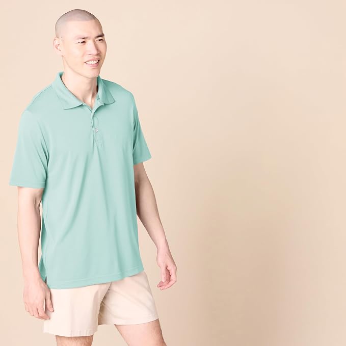 Amazon Essentials Mens Golf Polo Shirt, Moisture-Wicking Quick Dry, Short Sleeve - Image 2