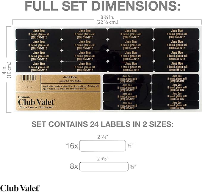 Customized Golf Club Labels – 24 Classy Identification Personalized Labels - Image 4