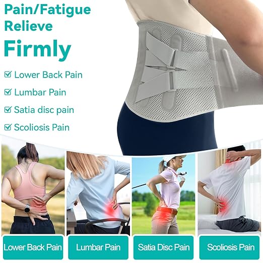 Advanced Back Brace for Lower Back Pain Relief, Fully Adjustable, Breathable - Image 3