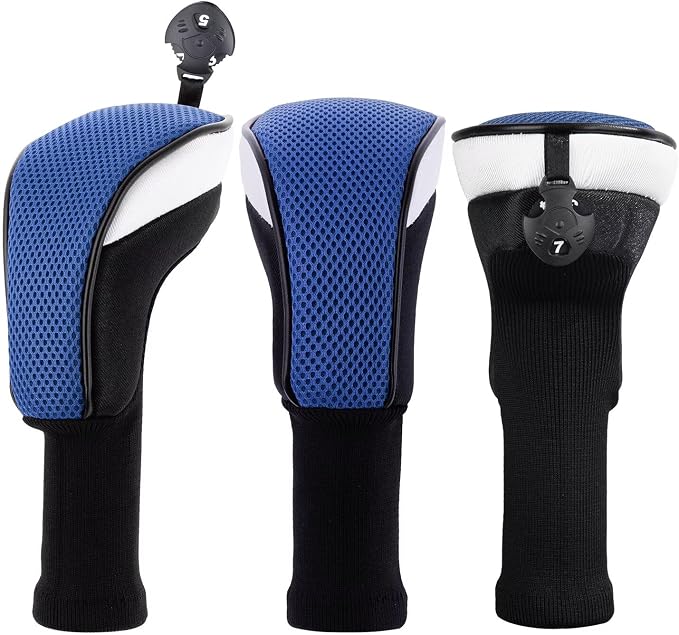 Golf Club Head Cover for Driver Fairway Hybrid 3 Pcs Woods Headcovers, Golf - Image 4