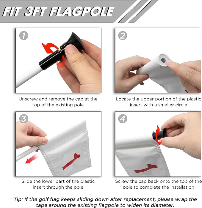KINGTOP Numbered Golf Flag All 8x6 Inch – Upgraded Dual-Layer 420D Nylon - Image 4