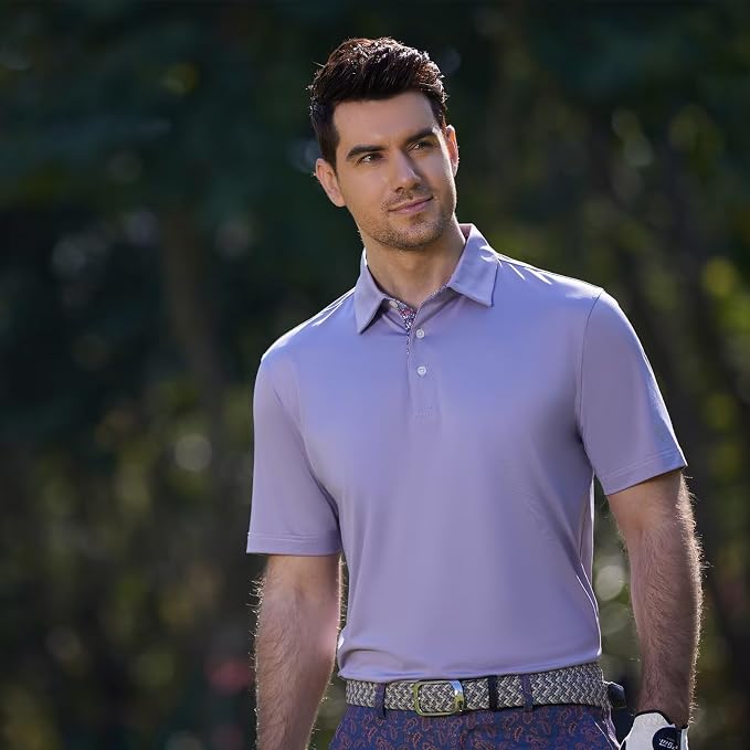 Mens Polo Shirts Short and Long Sleeve Casual Solid Stylish Dry Fit Performance - Image 3