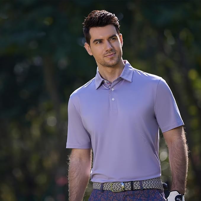 Mens Polo Shirts Short and Long Sleeve Casual Solid Stylish Dry Fit Performance - Image 3