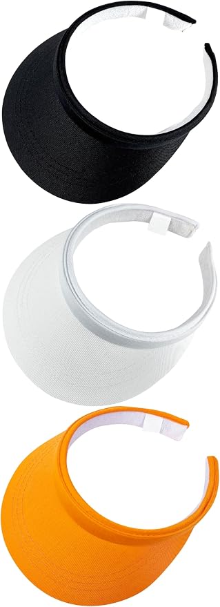 3 Pack Sports Sun Visor Hat Women Men Adjustable Clip On Visors Outdoor Golf by Ydocqli