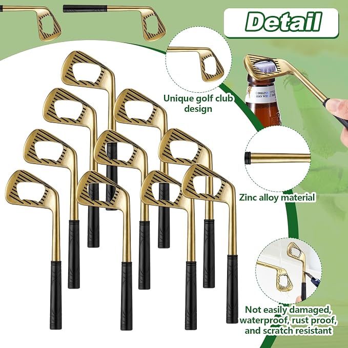 10 Pcs Golf Club Bottle Opener Bulk Novelty Groomsmen Gift Bachelor Party Favors - Image 3