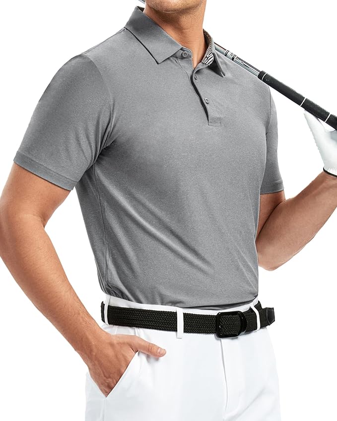 Alex Vando Mens Golf Shirt Moisture Wicking Quick-Dry Short Sleeve Casual Polo - Image 3