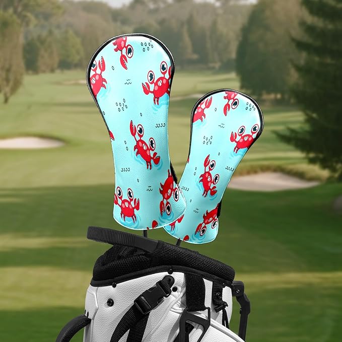 Premium Leather Golf Club Headcovers, Mango Pattern Fits Driver Hybrid Fairway - Image 6