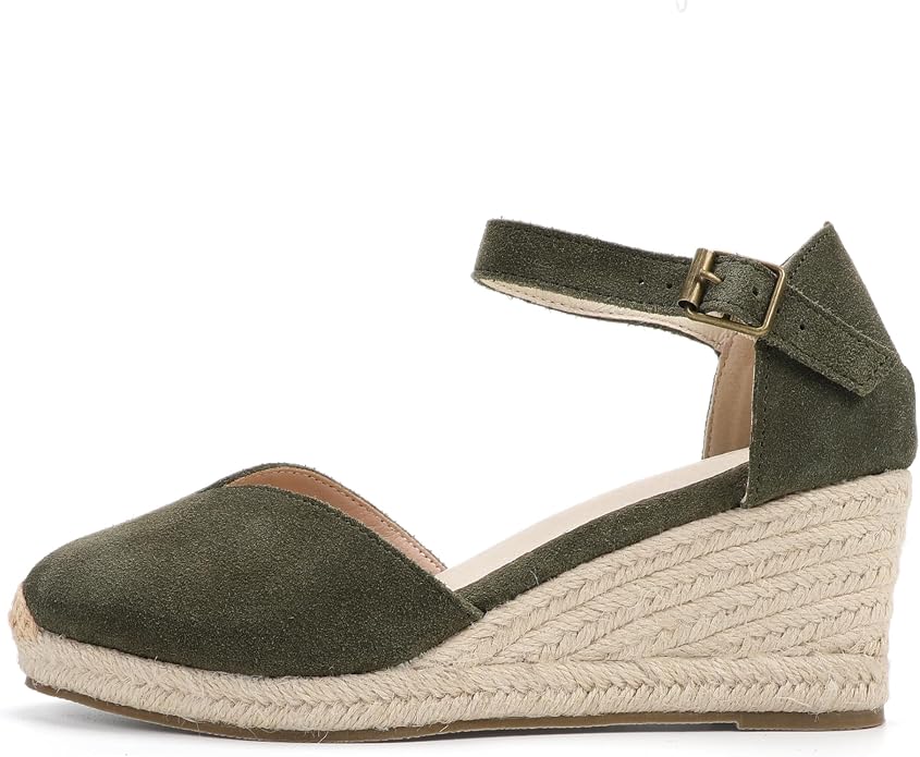 Platform Wedges Sandals for Women, Ankle-Strap, Cap Toe, Summer Espadrilles - Image 2