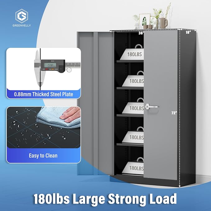 Greenvelly Metal Storage Cabinet - Image 5