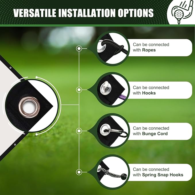 Golf Impact Screen Double Layer – Low Noise on Impact, Durable Grommets - Image 4