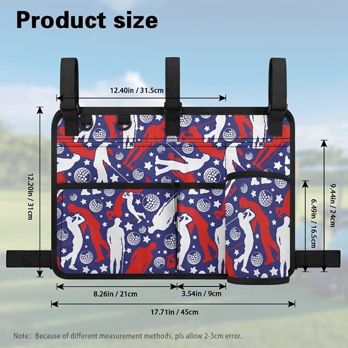 Fashion Golf Cart Rear Seat Organizer Lightweight Storage Bag Accessories - Image 7