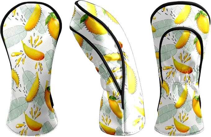 Premium Leather Golf Club Headcovers, Mango Pattern Fits Driver Hybrid Fairway - Image 8