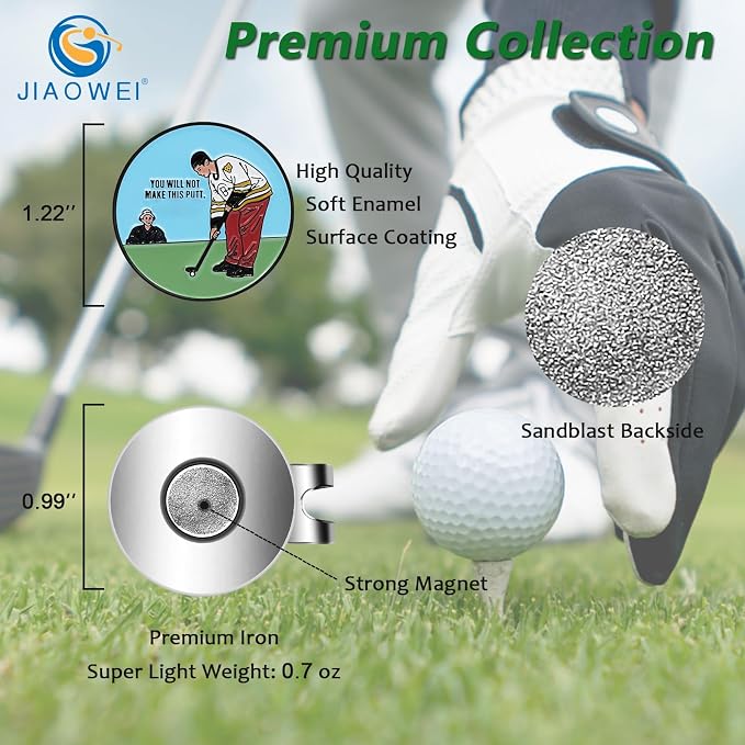 Enamel Golf Ball Marker with Magnetic Hat Clip - Image 2
