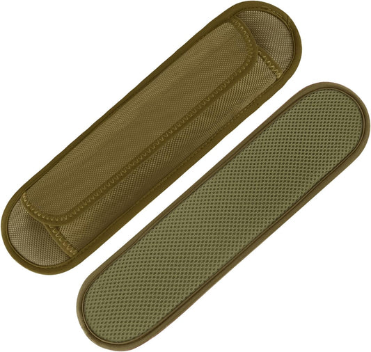 2 Pack Extra Thick Shoulder Strap Pad, Universal Replacement Shoulder Pad, for Shoulder Bags, Detachable Shoulder Strap Pad Pads Help Relieve Shoulder Pain(Sandwich Mesh-Khaki)