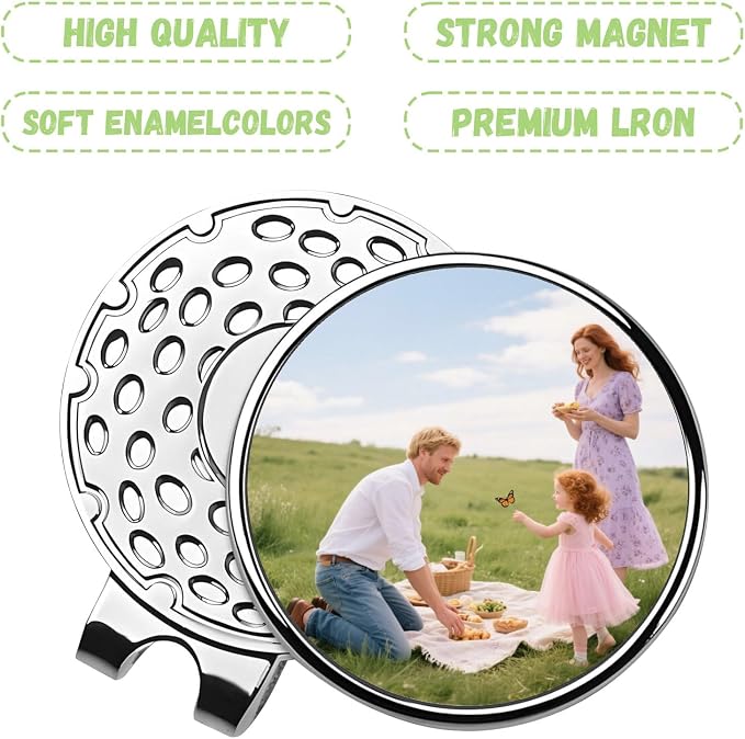 Custom Golf Ball Marker with Magnetic Hat Clip, Personalized Golf Ball Marker - Image 5