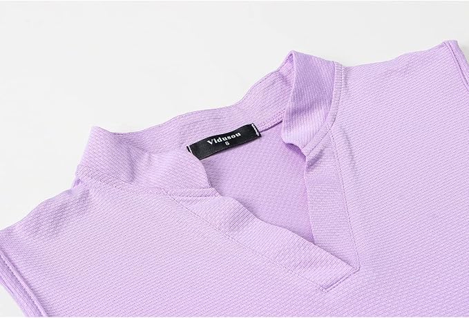 Womens Sleeveless Golf Polo Shirts Lightweight Tennis Sport Tops - Image 4