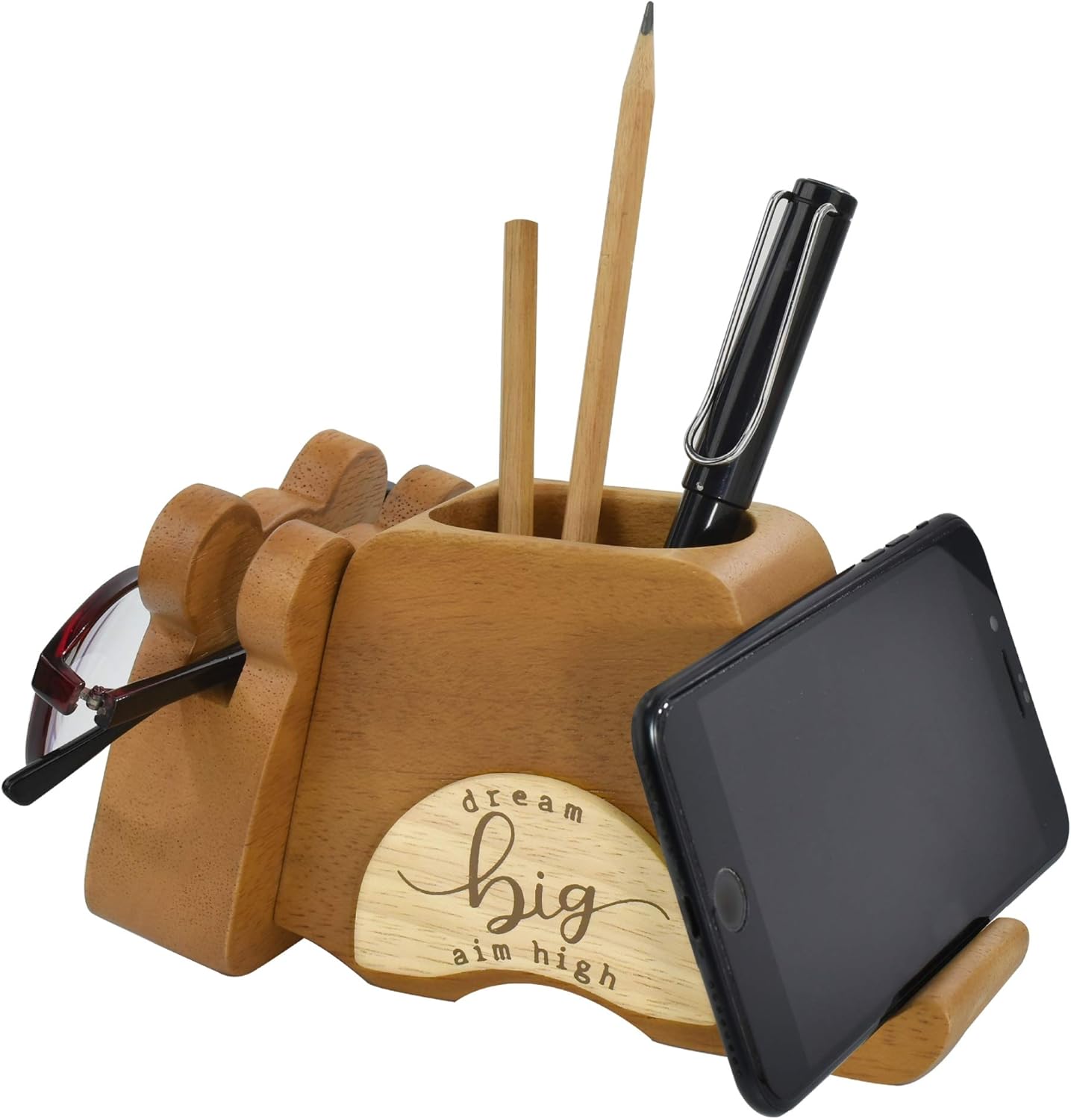 I'm Wood Multipurpose Eyeglass Phone Pen & Hamster Pencil Holder