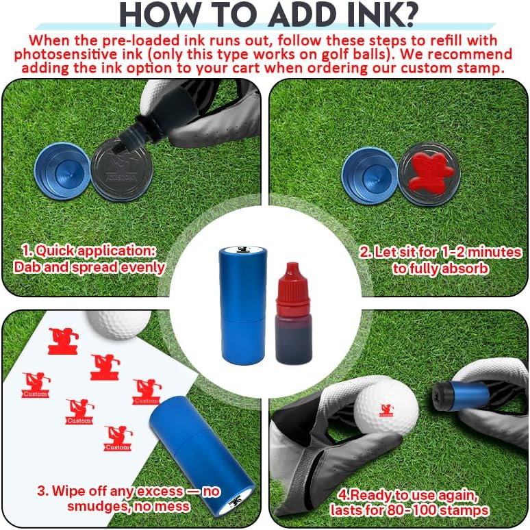 HDSD Custom Golf Ball Stamps Personalized Golf Ball Markers Monograms & Patterns - Golf Accessories