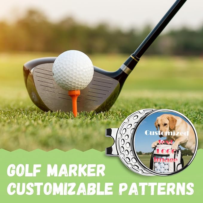Custom Golf Ball Marker with Magnetic Hat Clip, Personalized Golf Ball Marker - Image 2