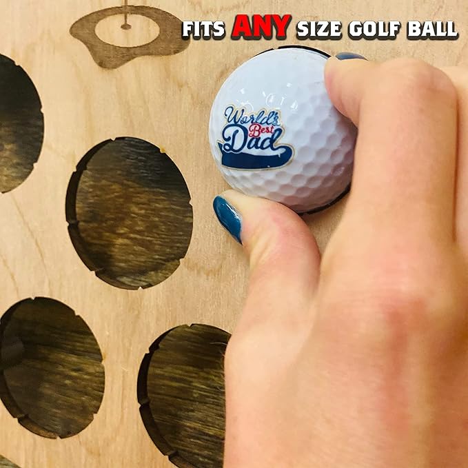 Torched Golf Ball Display Holder Collector’s Case Holds 42 Golf Balls Wall - Image 4