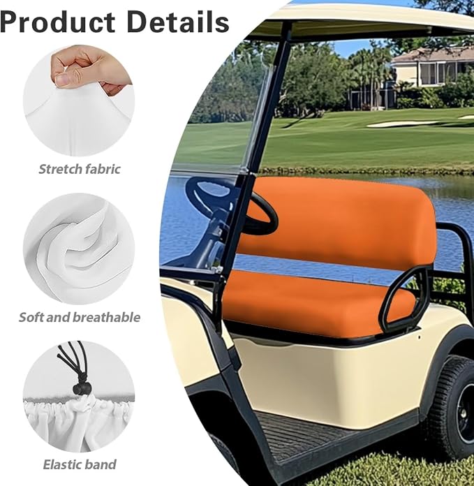 Fashion Print Golf Cart Seat Covers 2 Passenger Golf Cart Backrest Cover Golf - Image 6