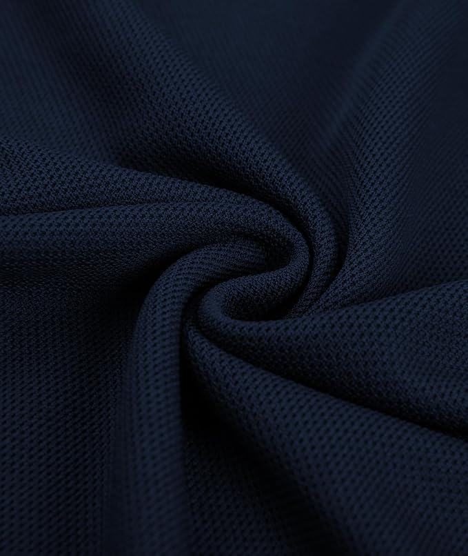 Men's Long Sleeve Polo Shirts 3 Button Down - Image 6