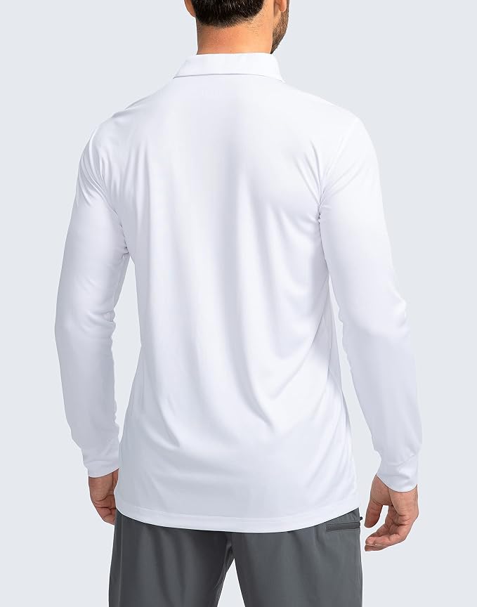 Men's Polo Shirt Long Sleeve Golf Shirts Lightweight UPF 50+ Sun Protection - Image 2