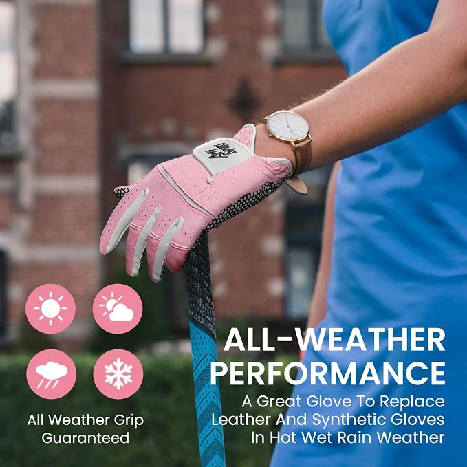 Amy Sport Golf Gloves Women's Upgrade Rain Grip Left Hand Weathersof Value 2 - Image 4