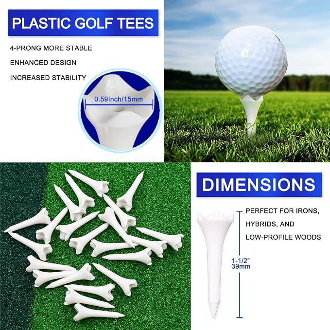 1 1/2'' Plastic Golf Tees – Short Tees - Image 3