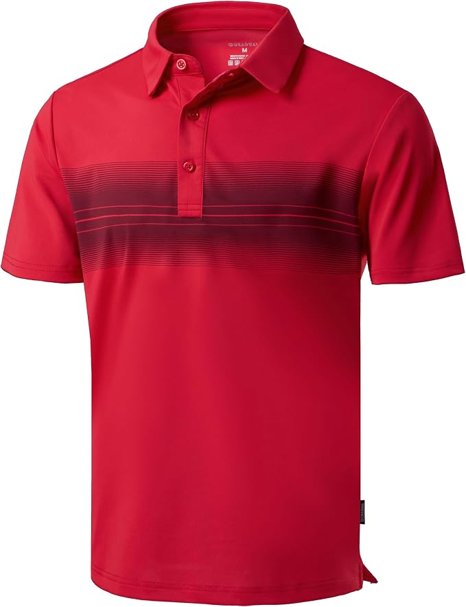 Men's Golf Shirts Dry Fit Moisture Wicking Performance Short Sleeve Collared by GGradual