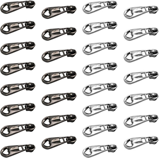 HOLSHUN #5 Zipper Sliders Zipper Pull 30pcs Bulk Heavy Duty Metal Multiple Color Pulls for #5 Nylon Coil Zippers Replacement Luxury Bag Hardware Luggage & DIY Craft Supplies Model-006