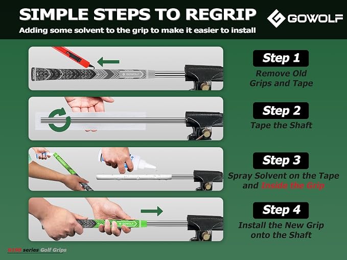 Gowolf Golf Grip Cord Rubber Multi-compound Golf Driver Irons Club Choose 13 - Image 7