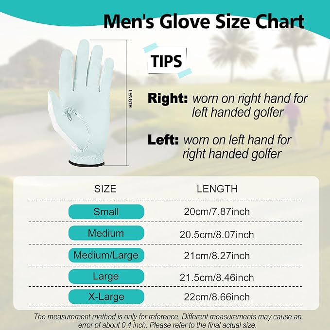 Yamato 3 Pack Men's Golf Gloves - Image 5