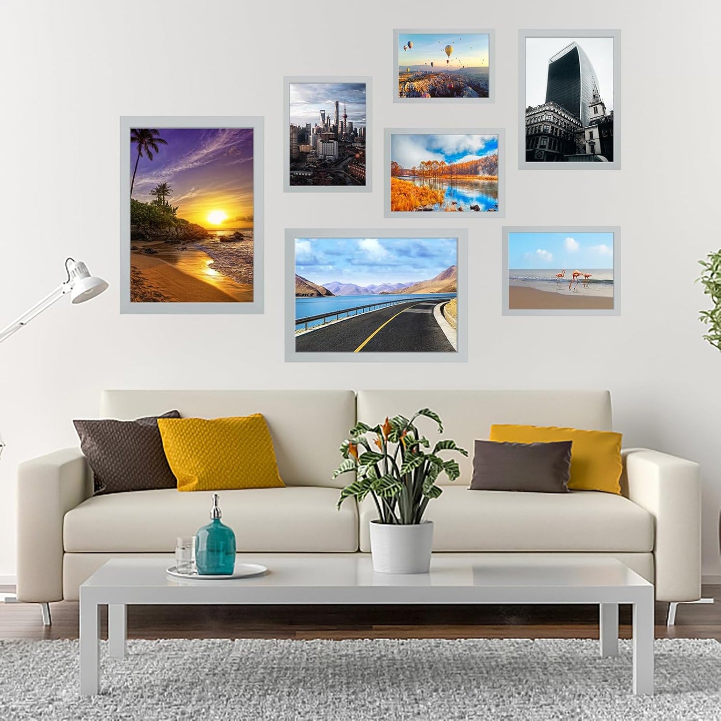 10x14 inch Wood Picture Frames for Wall Hanging,Diamond Painting Frames Rectangle Baby Scan Picture Frame for Family Walls Decoration,Anniversary,Wedding,Christmas,Halloween,Shower,Certificate (Gray)