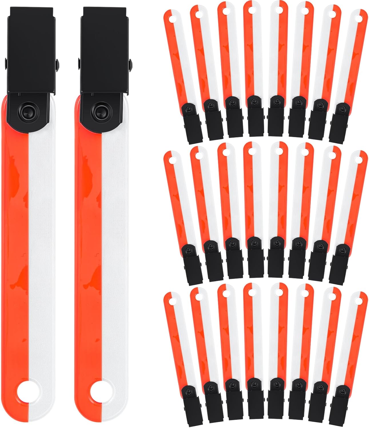 24/48/72/96/120 Pcs Trail Markers for Hunting Reflective Trail Markers High Visibility Glow Tree Reflector Tags with Clip for Tree Stand Hunting Hiking Camping