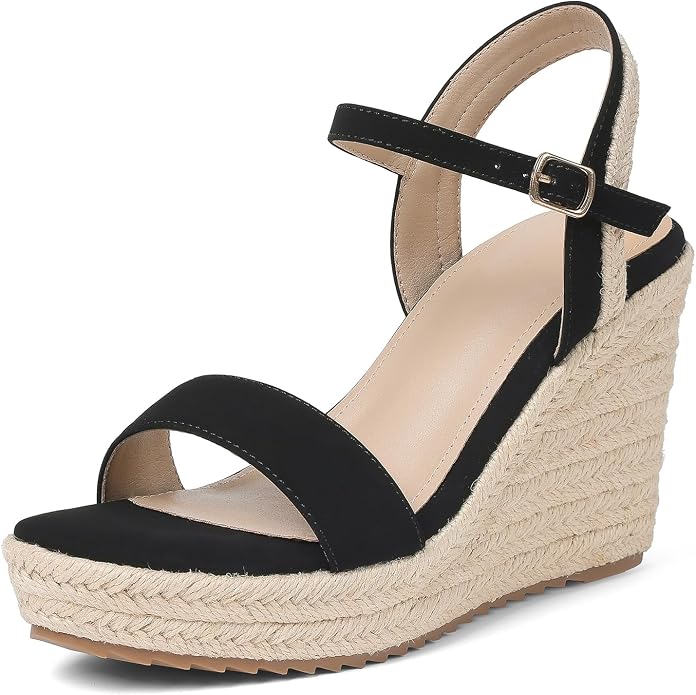mikarka Women's Espadrille Wedge Sandals: Ankle Strap Platform Open Toe Wedges by mikarka