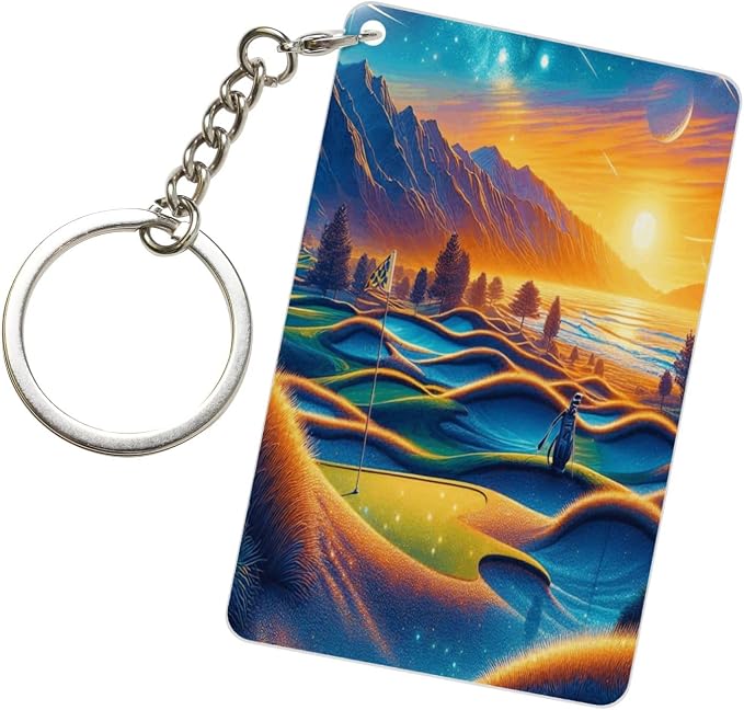 Keychain - Rectangular Acrylic Keychain Daily Key Ring Car Key Fob Holder 2X3 by Unknown
