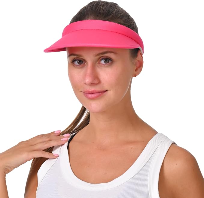 2 Pack Sun Visor Hats Women Men Clip On Wide Brim Visors Hat Outdoor Sports - Image 2