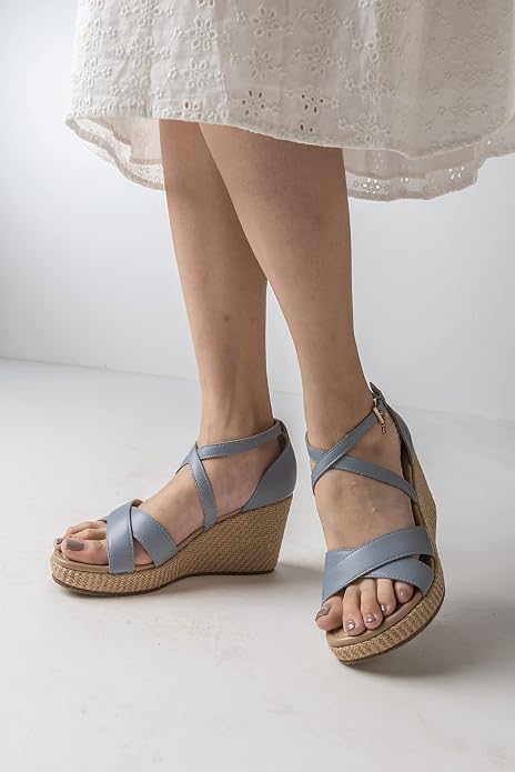 JATAREA Leather Wedge Sandals for Women | Women's Sandals Perfect for Summer - Image 7