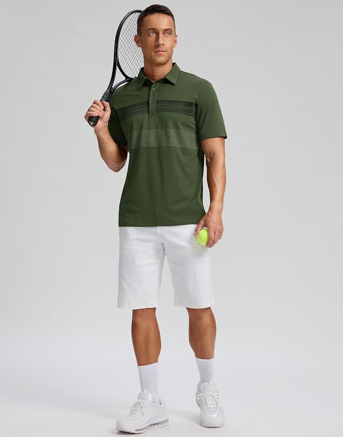 Men's Golf Shirts Dry Fit Moisture Wicking Performance Short Sleeve Collared - Image 5