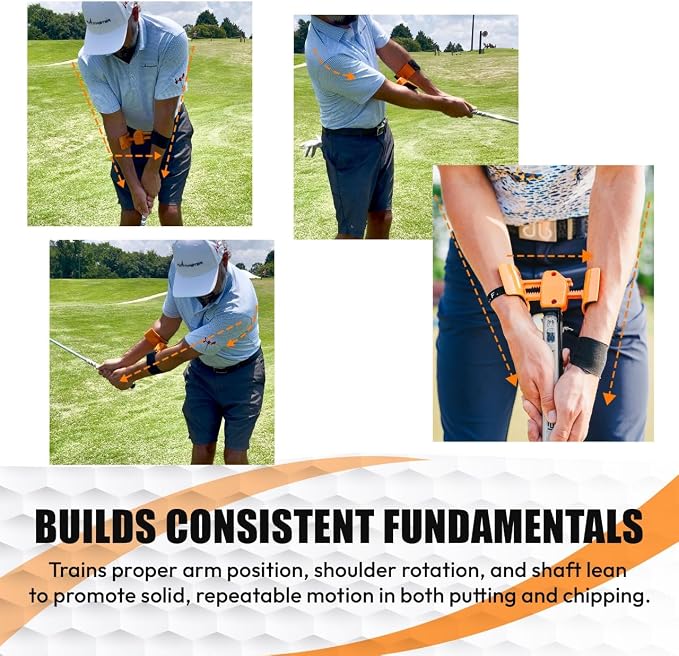 Orange Whip Golf Putting Aid Trainer, Patented Short Game Golf Swing Training - Image 3