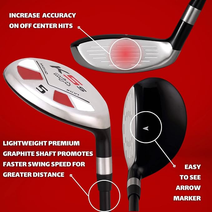 Senior Men’s Majek Golf All Hybrid Complete Full Set, which Includes: #5 - Image 3